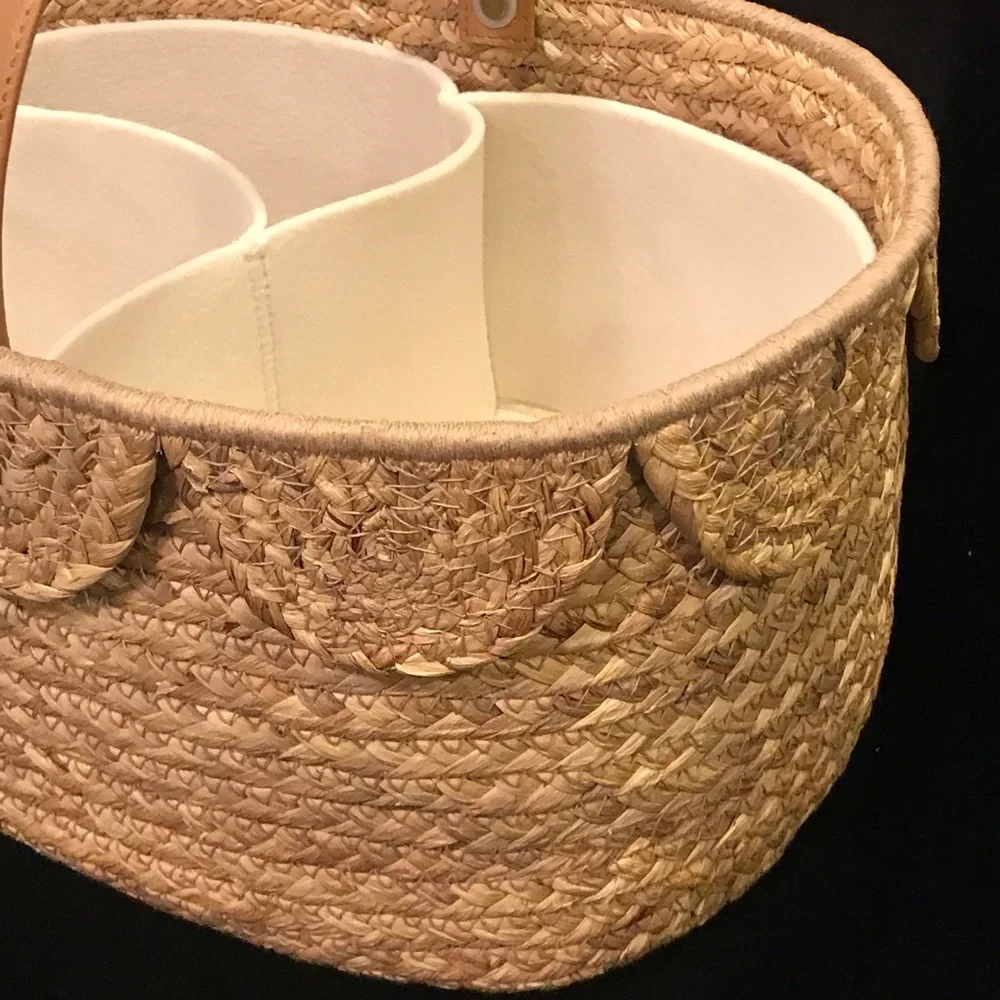 Natural Woven Scalloped Baby Diaper Caddy & Basket - Hearth & Hand with Magnolia